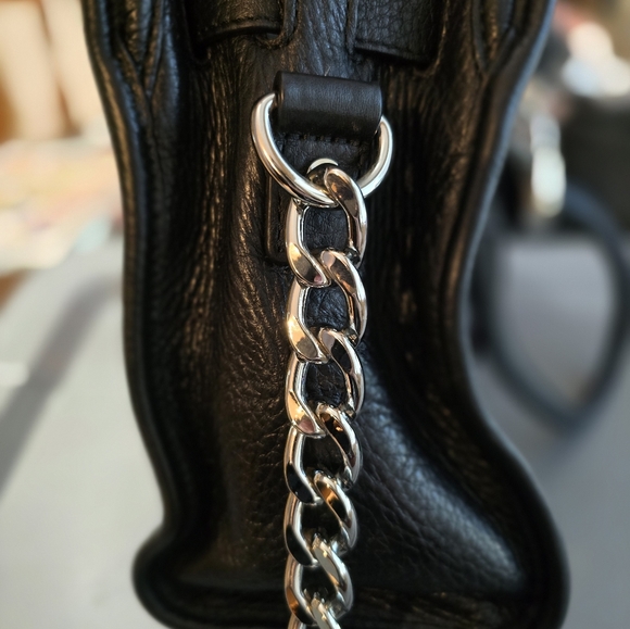 Michael Kors Hamilton medium Suede Colorblock Satchel - Picture 5 of 9